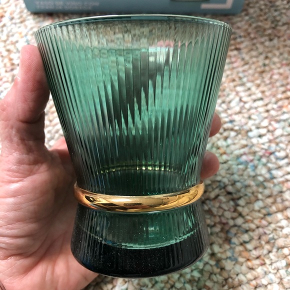 Crofton Gold Band Stemless Wine Glasses - Picture 2 of 3